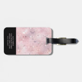 レトロ赤面ピンクディスコ鏡 |モノグラム ラゲッジタグ (裏面横)