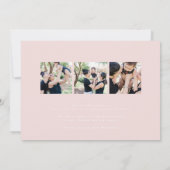 レトロ赤面モダンドードル写真フレーム採用 案内状 (裏面)