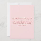 レトロ赤面&テラコッタウェーブス写真卒業 案内状 (裏面)