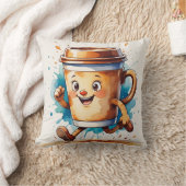 レトロ走のコーヒーカップ枕 クッション (ブランケット)