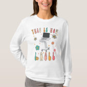 レトロ超音波検査技師Tシャツ "This How I Roll" Tシャツ (正面)