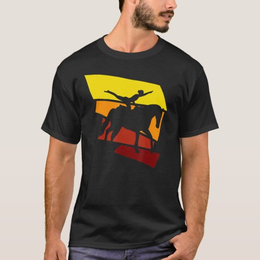 レトロ跳ね馬 Tシャツ (正面)
