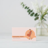 レトロ踊りオレンジカスタム 名刺 (スタンド正面)