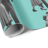 レトロ踊り対ラッピング紙 ラッピングペーパー (ロールコーナー)