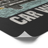 レトロ車のウィスパーギフト車整備士 ポスター (角)