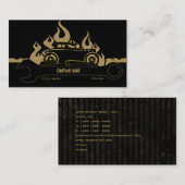 レトロ車のサービス業カード 名刺 (正面/裏面)