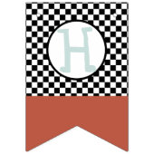 レトロ車のテーマ成長2つの高速バンティングフラグ バンティングフラッグ (第2の旗)