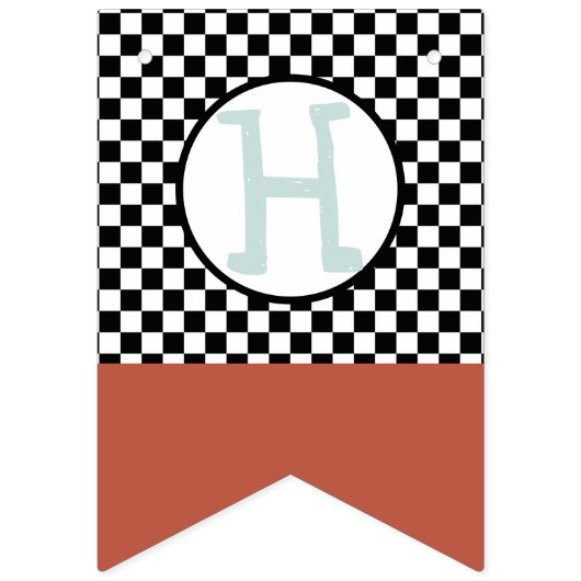 レトロ車のテーマ成長2つの高速バンティングフラグ バンティングフラッグ (第2の旗)