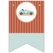 レトロ車のテーマ成長2つの高速バンティングフラグ バンティングフラッグ (第1の旗)