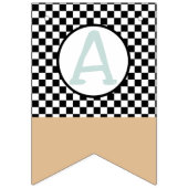 レトロ車のテーマ成長2つの高速バンティングフラグ バンティングフラッグ (第3の旗)