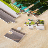 レトロ車のハバナ通り ジグソーパズル (側面)