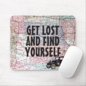 レトロ車オンロードマップマウスパッド マウスパッド (マウス)