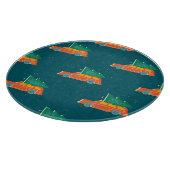 レトロ車クリスマスツリーパターン カッティングボード (角)