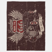 レトロ車デザイン フリースブランケット (正面)