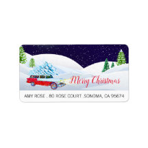 レトロ車メリークリスマスin雪