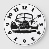レトロ車時計 ラージ壁時計 (正面)
