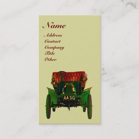 レトロ車車の- 名刺 (正面)