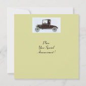 レトロ車2自動復元イエローホワイトブラウン 案内状 (裏面)