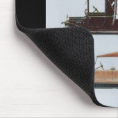 レトロ車2、自動修復グレーブラックレッド マウスパッド (コーナー)