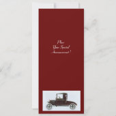 レトロ車2、自動修復、青い白 案内状 (裏面)