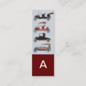 レトロ車2 – 自動修理車の、 スキニー名刺 (裏面)