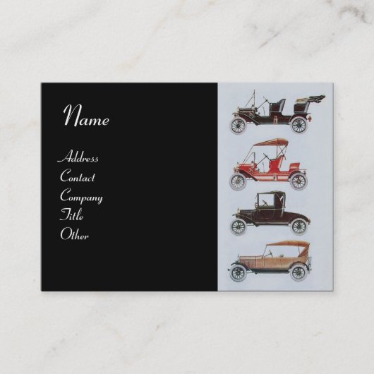 レトロ車2 – 自動修理車の、 名刺 (正面)