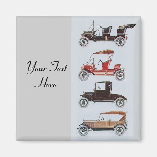 レトロ車2 – 自動修車の復 マグネット (正面)