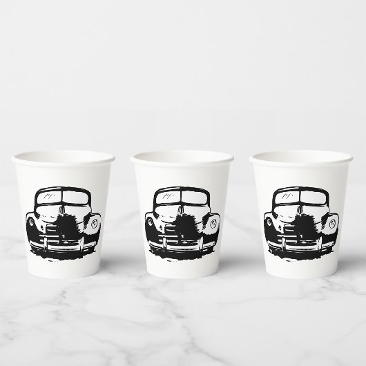 レトロ車 紙コップ