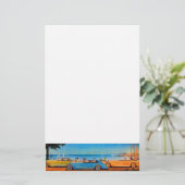 レトロ車 – 自動修車の復 便箋 (スタンド正面)