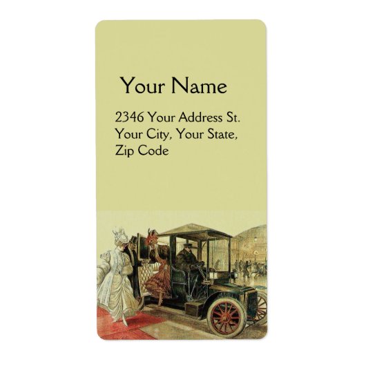 レトロ車、自動復旧2 ラベル (正面)