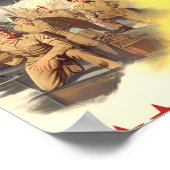 レトロ軍隊のピンアップ ポスター (角)