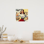 レトロ軍隊のピンアップ ポスター (キッチン)