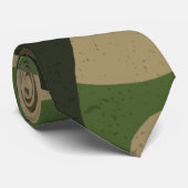 レトロ軍隊迷彩柄パターン ネクタイ (ロール)