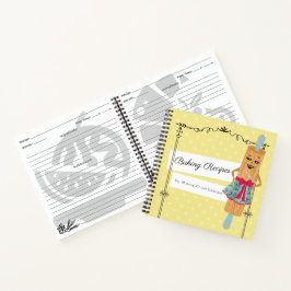 レトロ転がのピンウーマンクックブックレシピ手帳 ノートブック