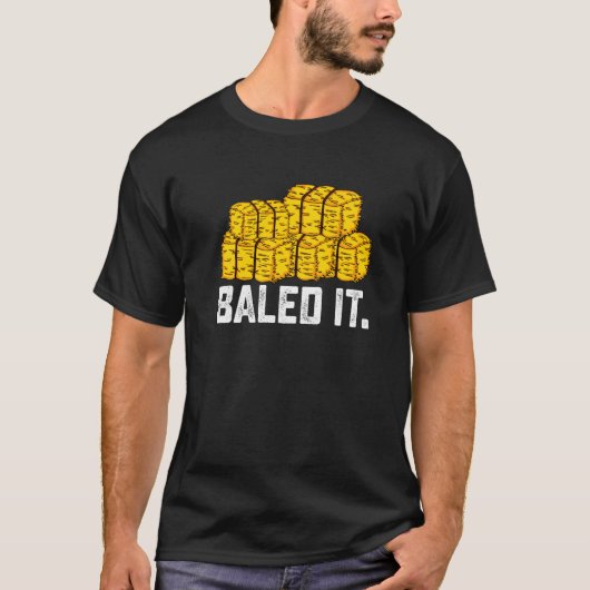 レトロ農業恋人It農家おもしろいかわいいBal Tシャツ (正面)