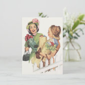 レトロ近隣監視ソーシャルミーティング招待状 招待状 (スタンド正面)