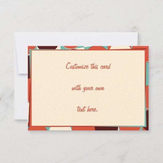 レトロ返信カード5 x 3.5 出欠カード (正面)