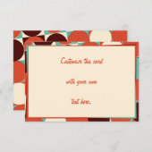 レトロ返信カード5 x 3.5 出欠カード (正面/裏面)