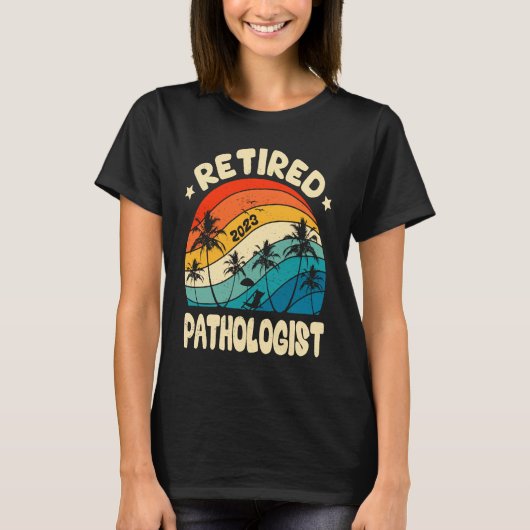 レトロ退職病理医 ビンテージ退職ワーカー Tシャツ (正面)