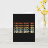 レトロ送信前向きVibesことわざ自己気に装 カード (黄色い花)