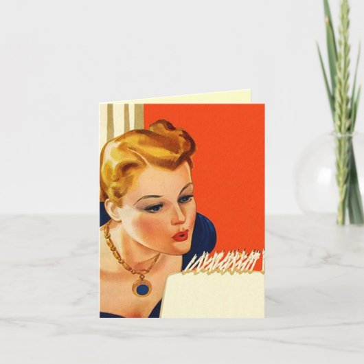 レトロ遅素晴らし誕生日申し訳ないノートカード カード (正面)