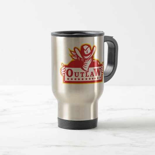 レトロ違法の把握印 トラベルマグ (正面右)