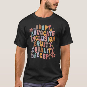 レトロ適応提唱法インクルージョン平等Acc Tシャツ