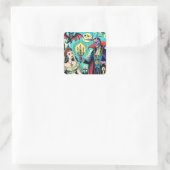 レトロ邪悪なホラー漫画 スクエアシール (バッグ)