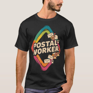 レトロ郵便配達員 日々の郵便配達 Tシャツ