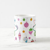 レトロ郷愁クリスマスオーナメント パーソナライズされた コーヒーマグカップ (中央)