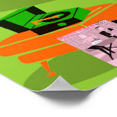 レトロ都市カップルのポスター ポスター (角)