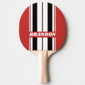 レトロ都市ゼブラストライプボード名 卓球ラケット (正面)
