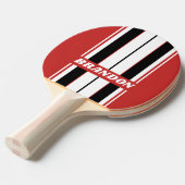 レトロ都市ゼブラストライプボード名 卓球ラケット (正面アングル)