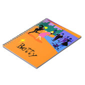 レトロ都市屋上パーティースパイラルノート ノートブック (左側)